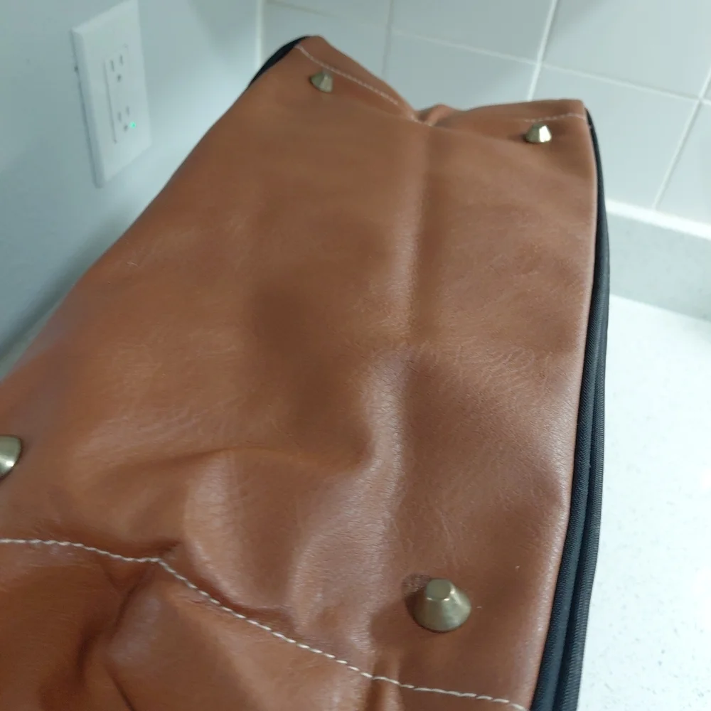 Steve Madden Black and Brown Men's Bag